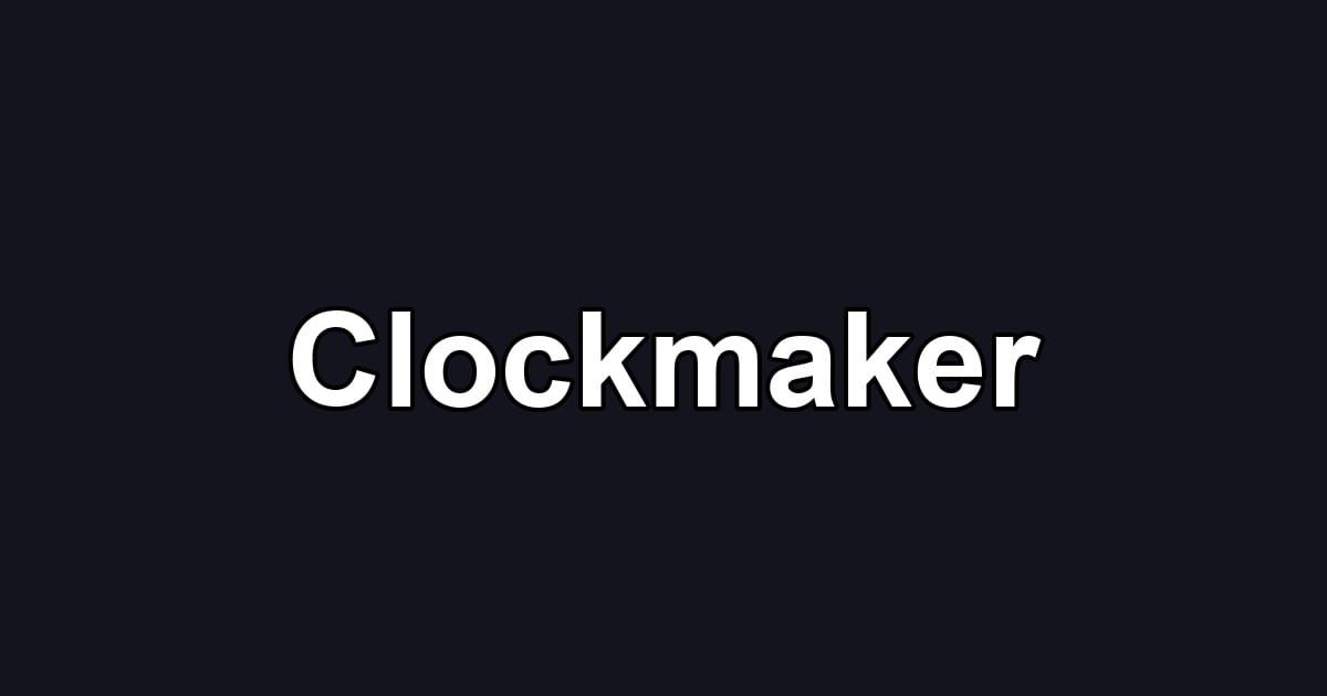 Clockmaker