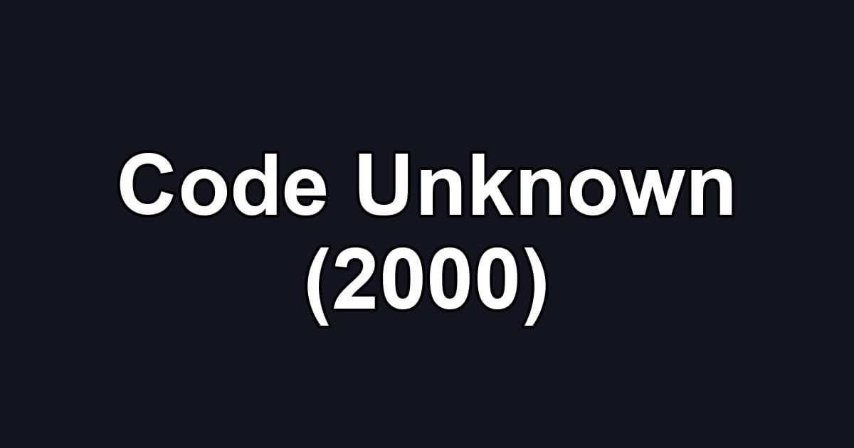 Code Unknown (2000)