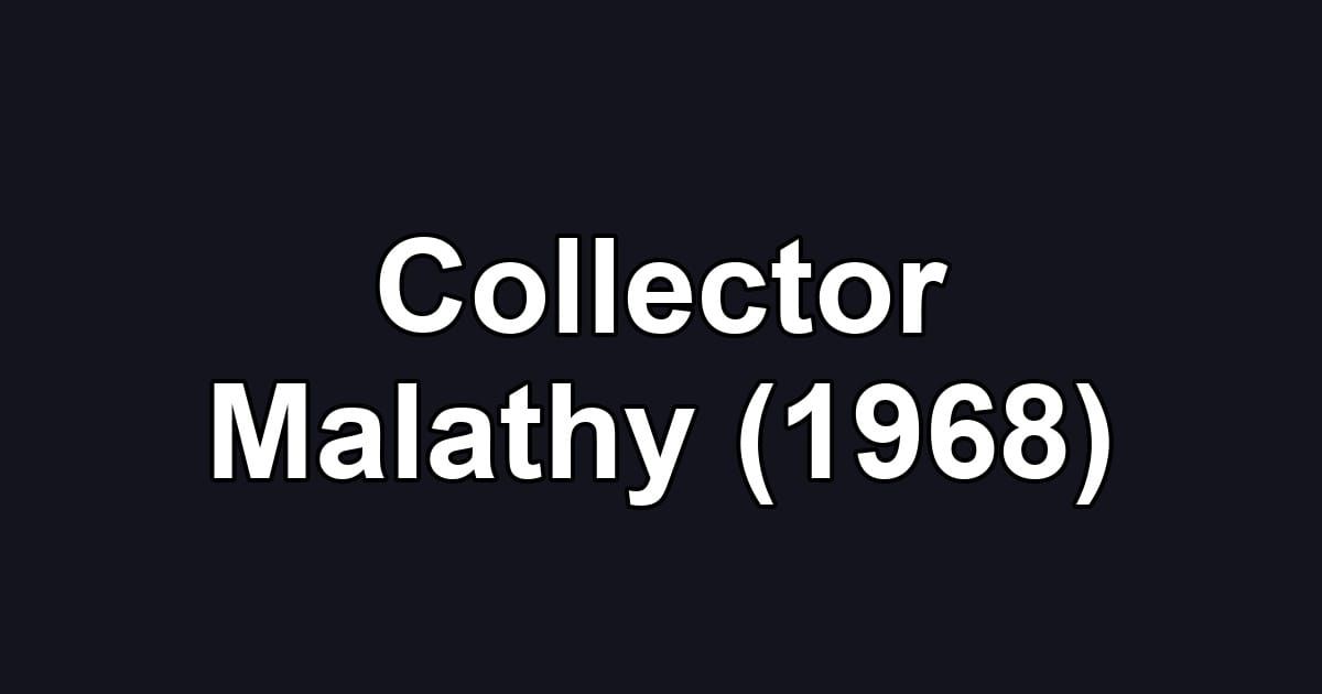 Collector Malathy (1968)