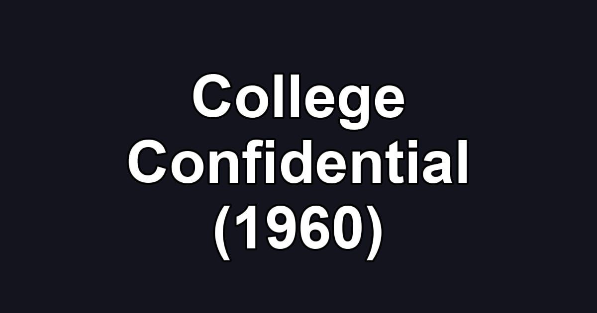 College Confidential (1960)