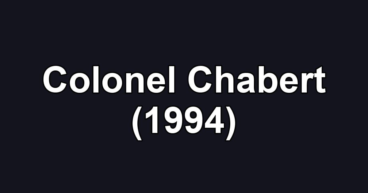 Colonel Chabert (1994)