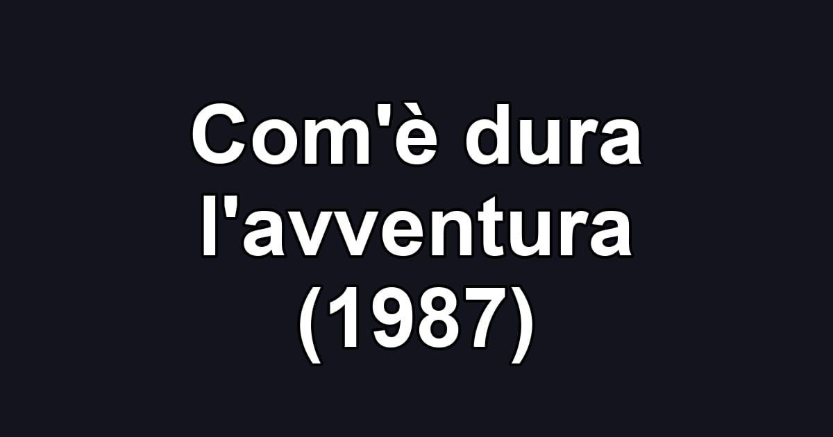 Com'è dura l'avventura (1987)