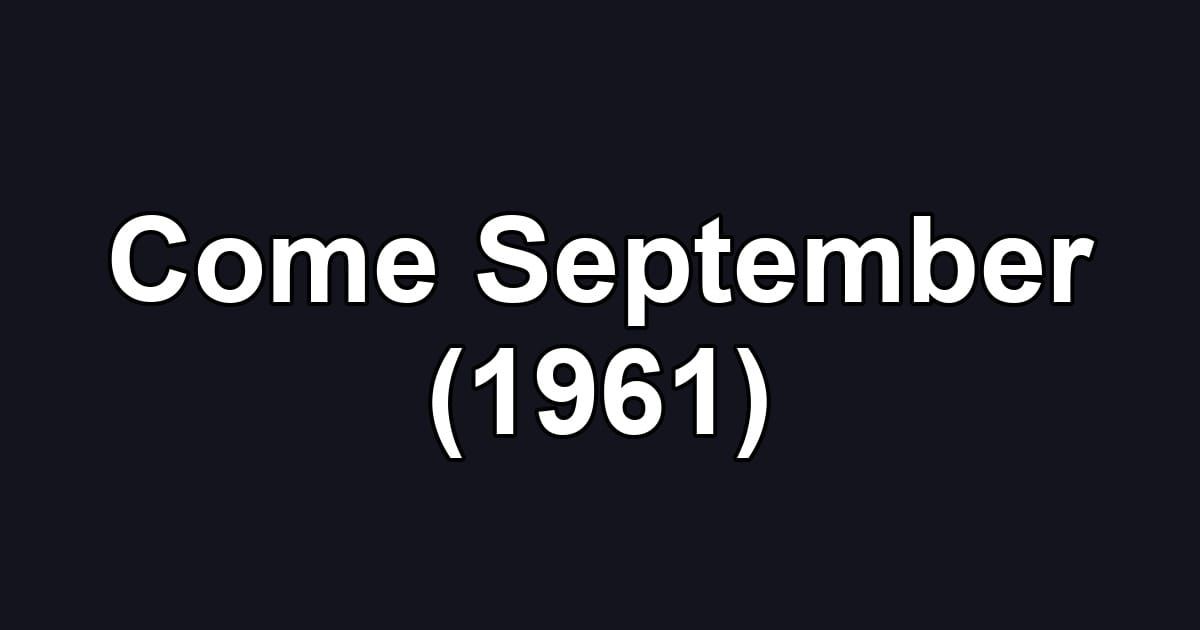 Come September (1961)