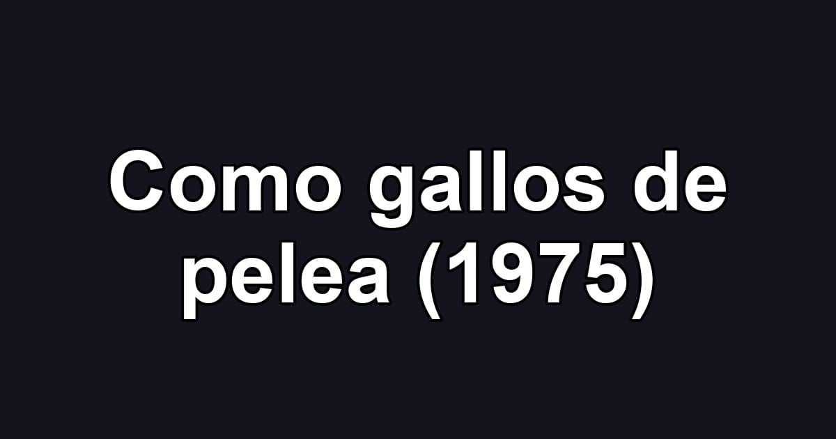 Como gallos de pelea (1975)