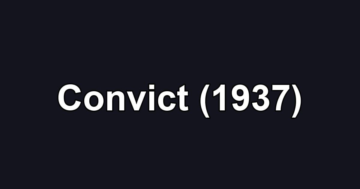 Convict (1937)