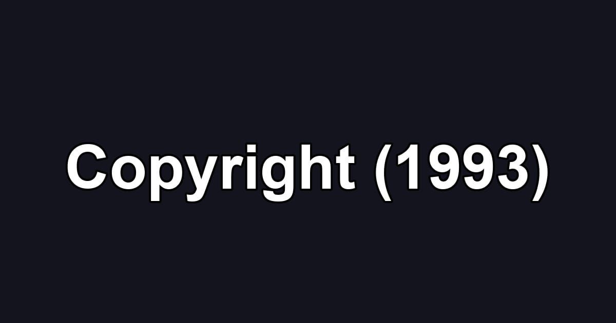 Copyright (1993)
