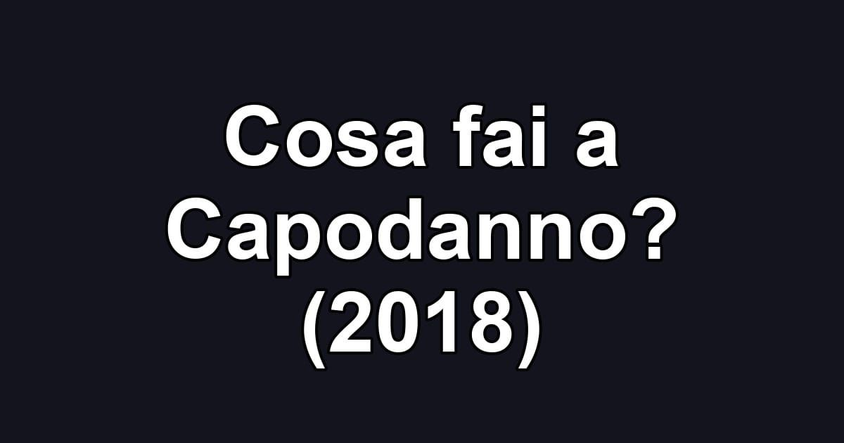 Cosa fai a Capodanno? (2018)