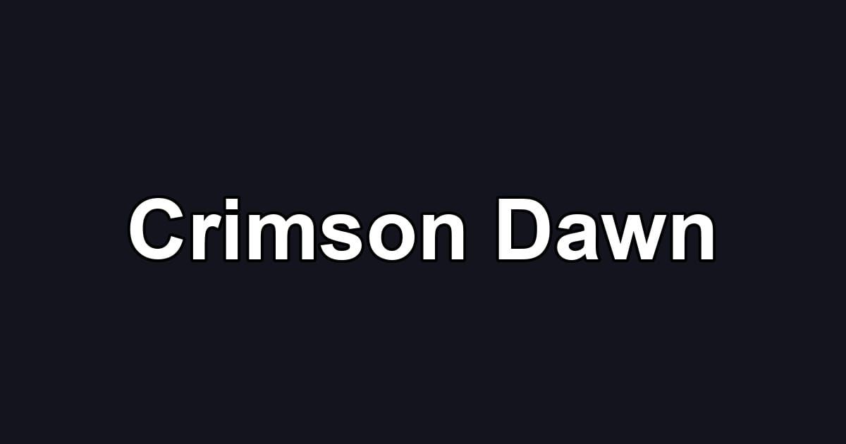 Crimson Dawn