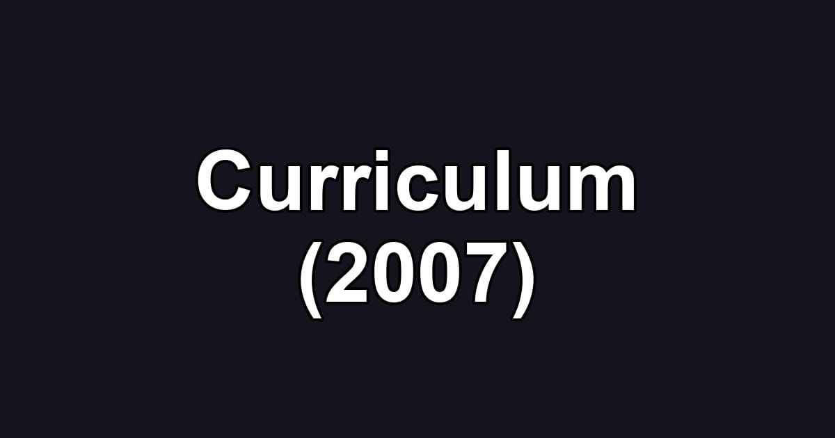 Curriculum (2007)