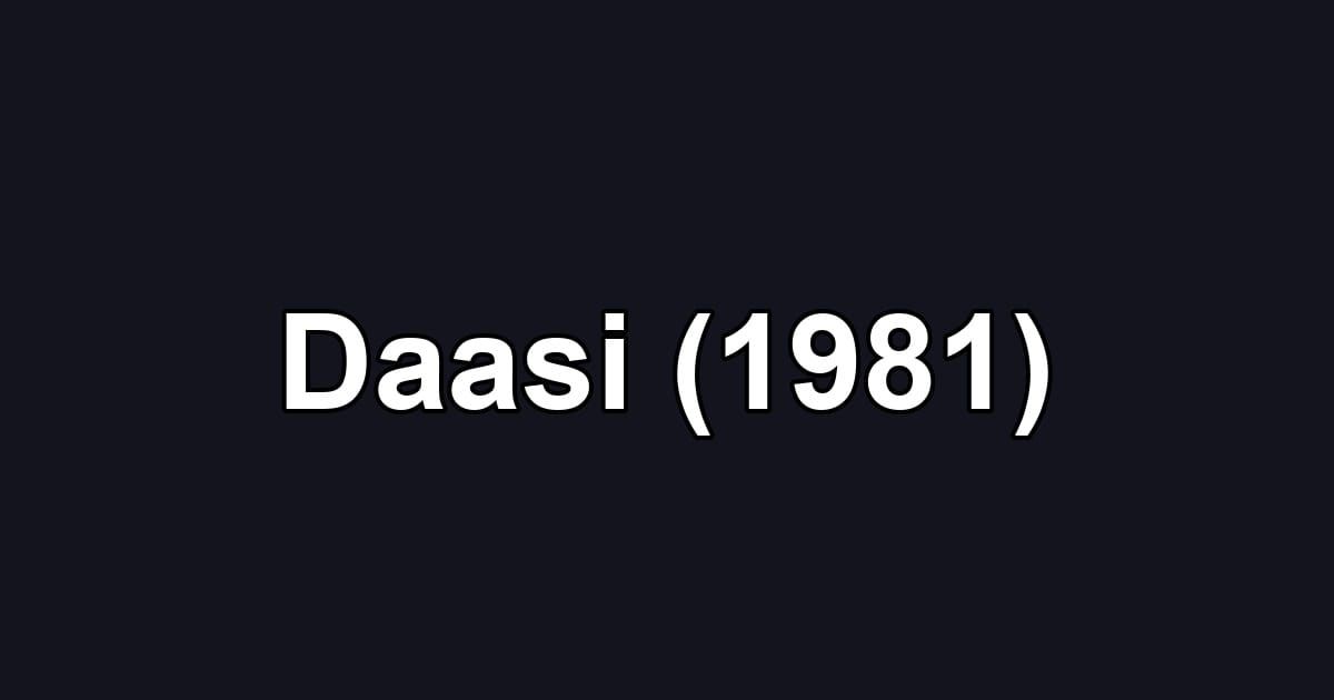 Daasi (1981)
