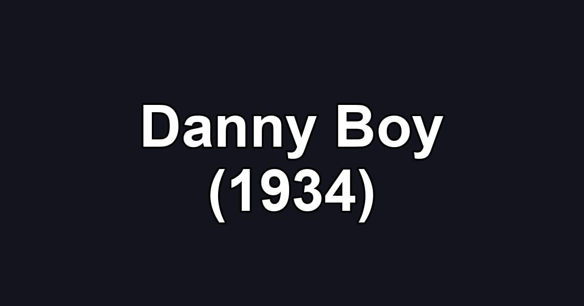 Danny Boy (1934)