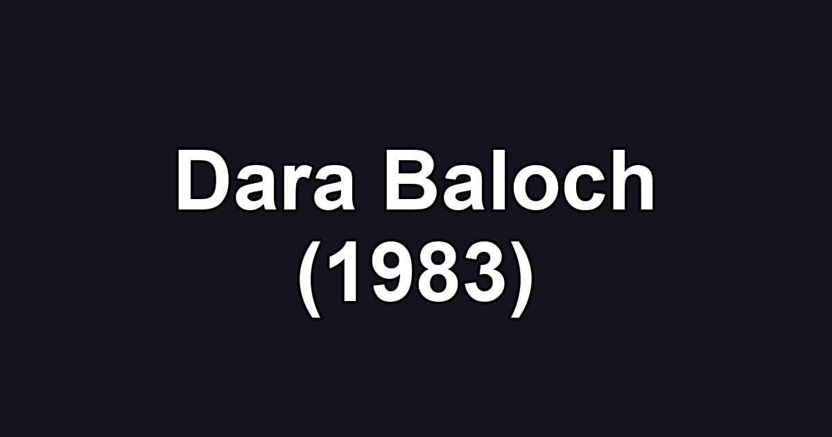 Dara Baloch (1983)
