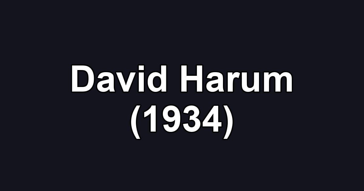 David Harum (1934)
