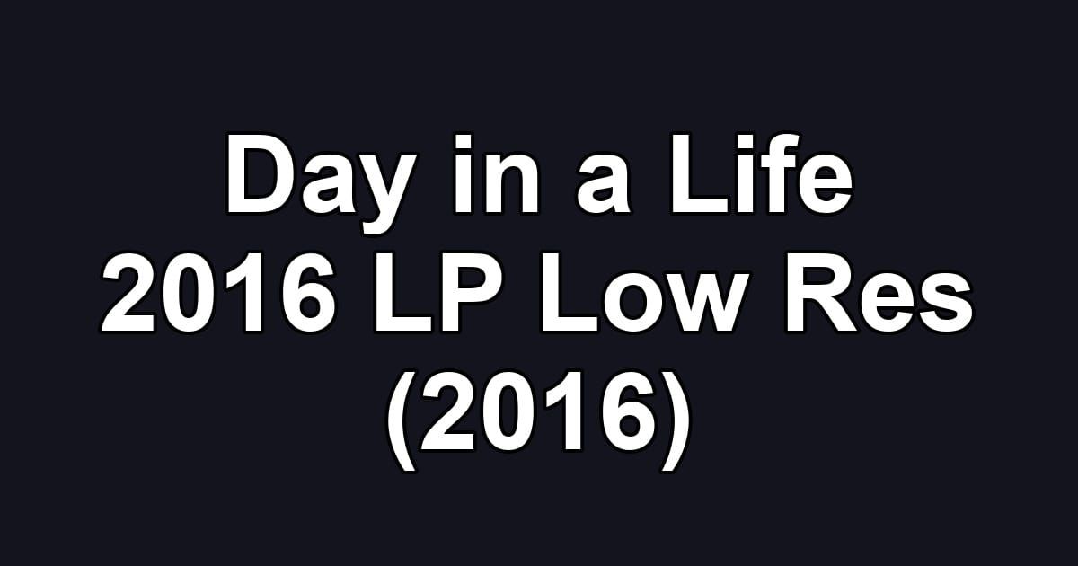 Day in a Life 2016 LP Low Res (2016)