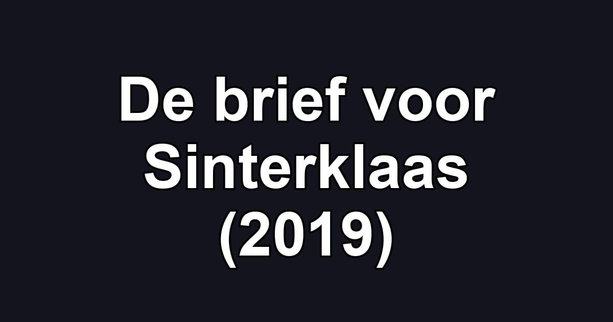 De brief voor Sinterklaas (2019)