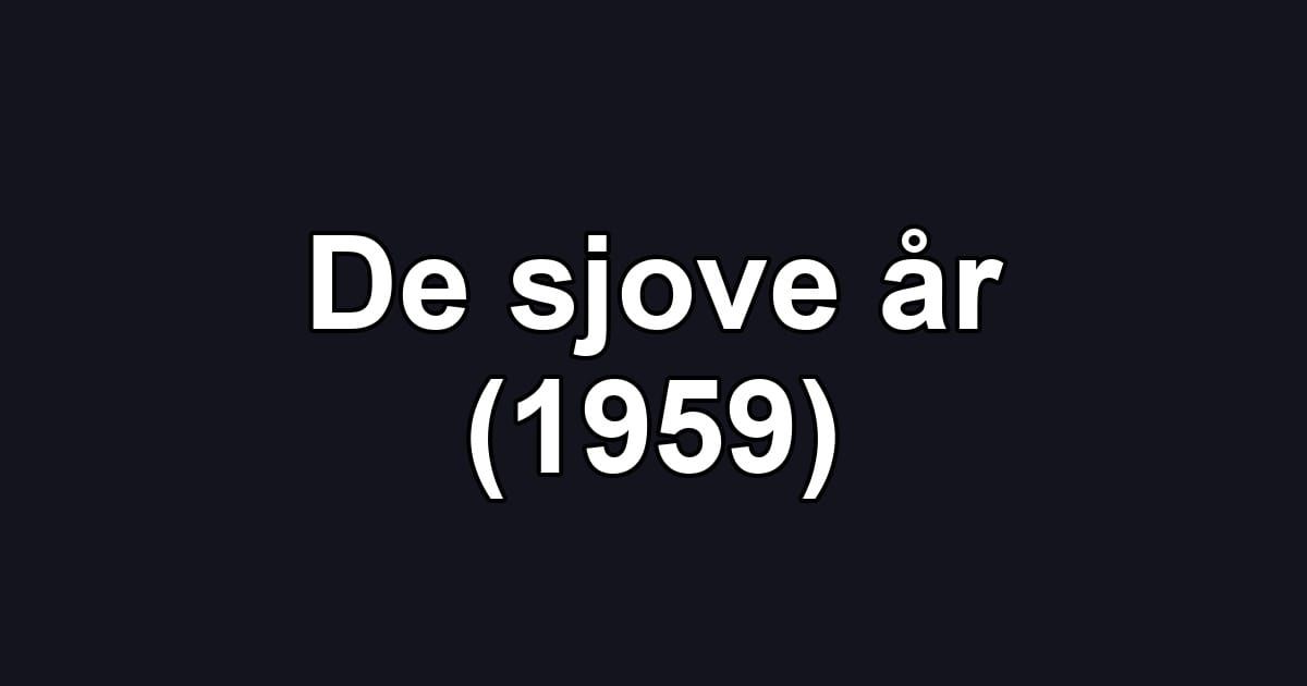 De sjove år (1959)