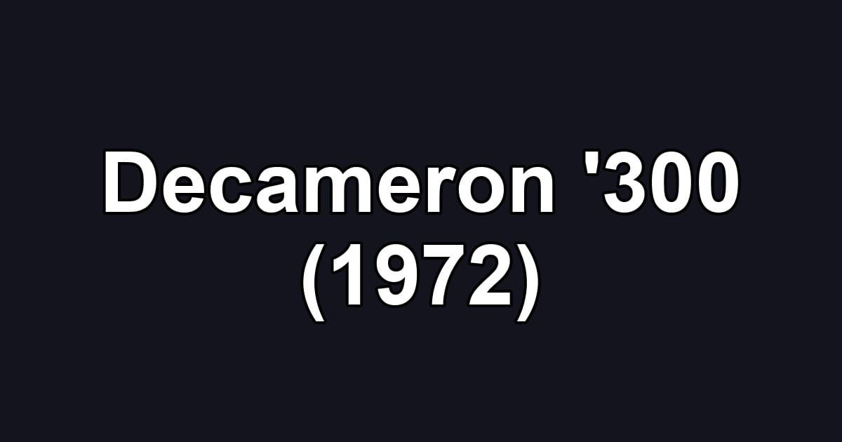 Decameron '300 (1972)