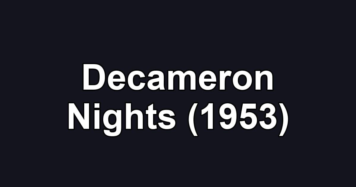 Decameron Nights (1953)