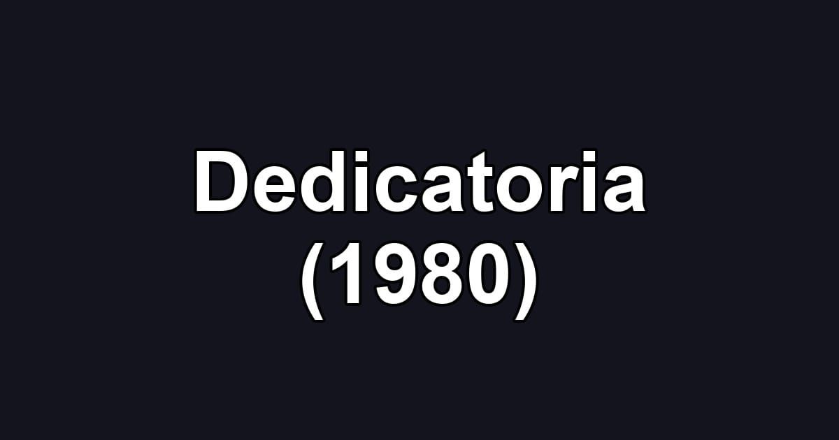 Dedicatoria (1980)