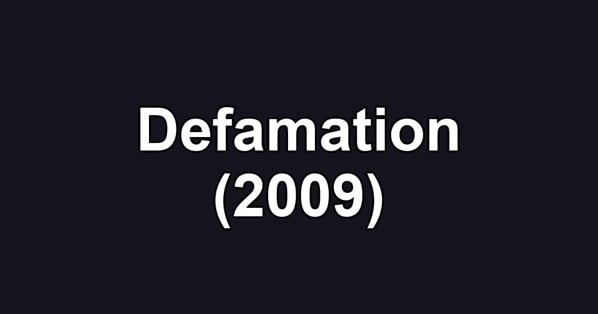 Defamation (2009)