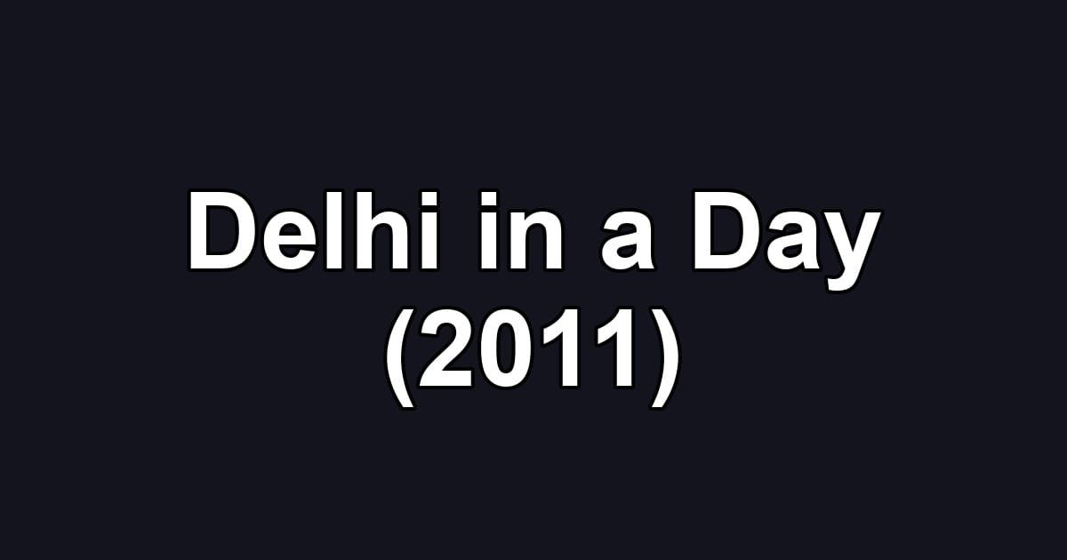 Delhi in a Day (2011)