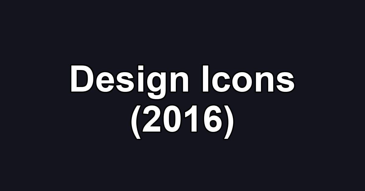 Design Icons (2016)