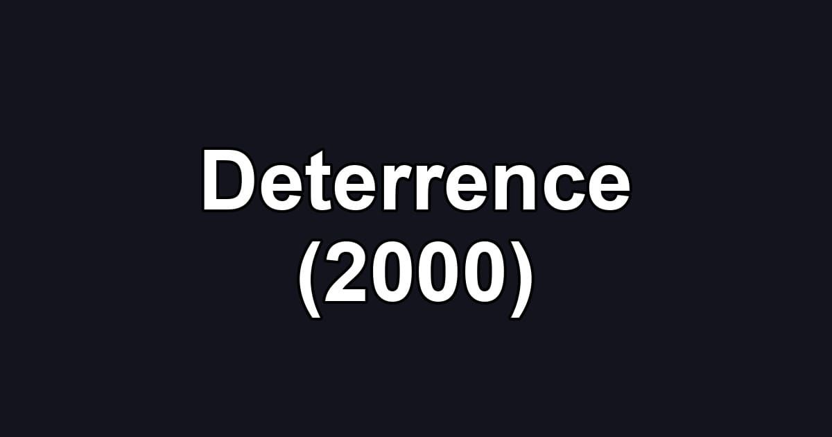 Deterrence (2000)