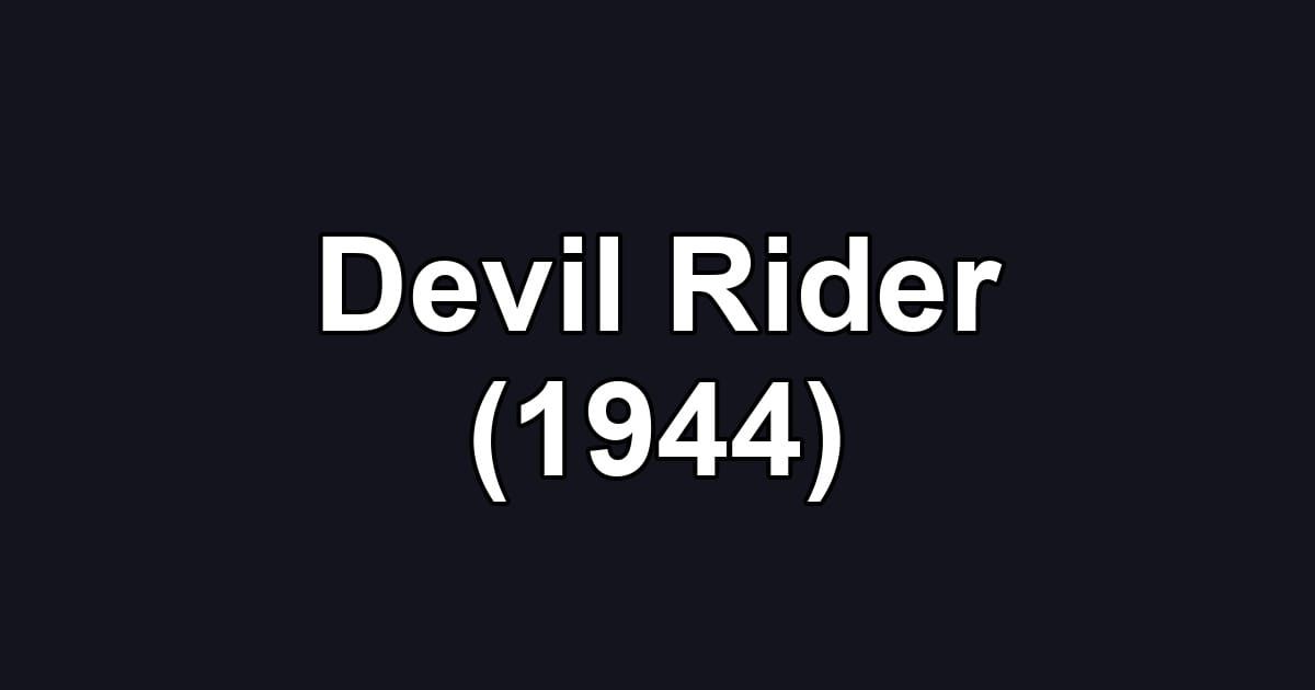 Devil Rider (1944)