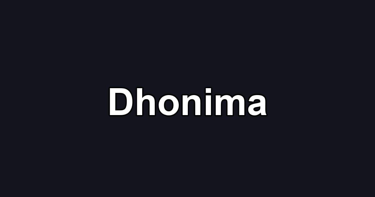 Dhonima