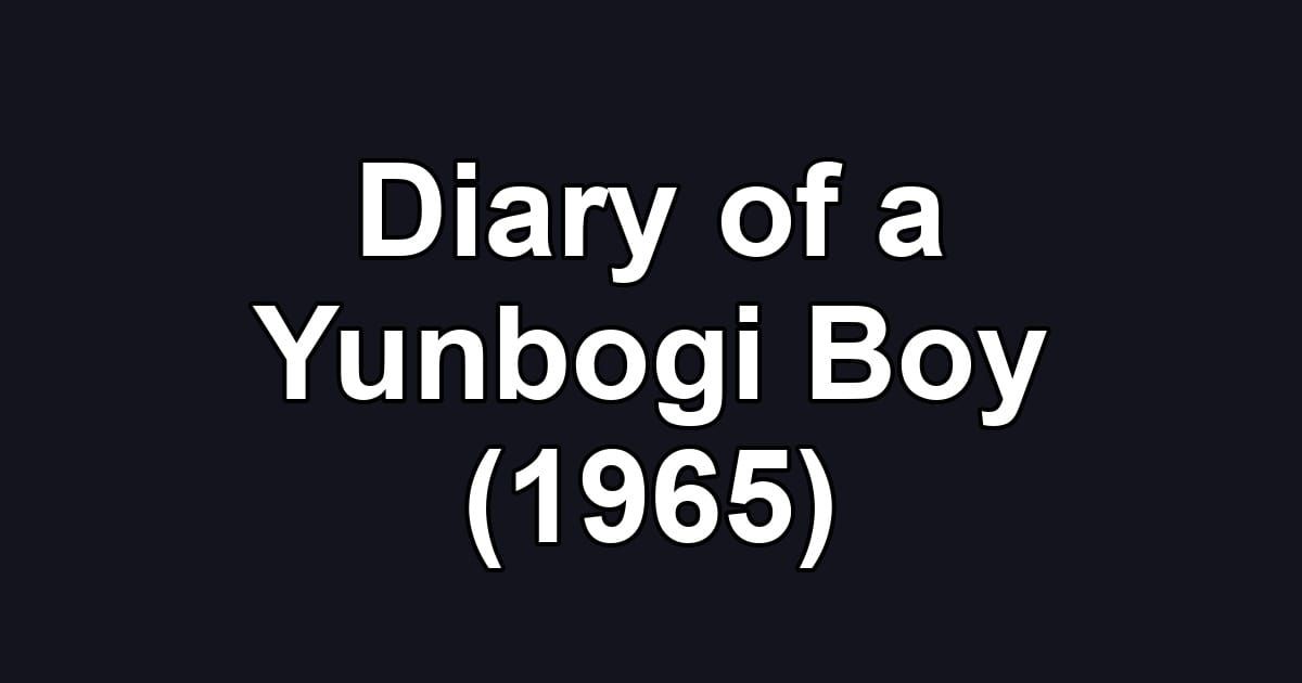 Diary of a Yunbogi Boy (1965)