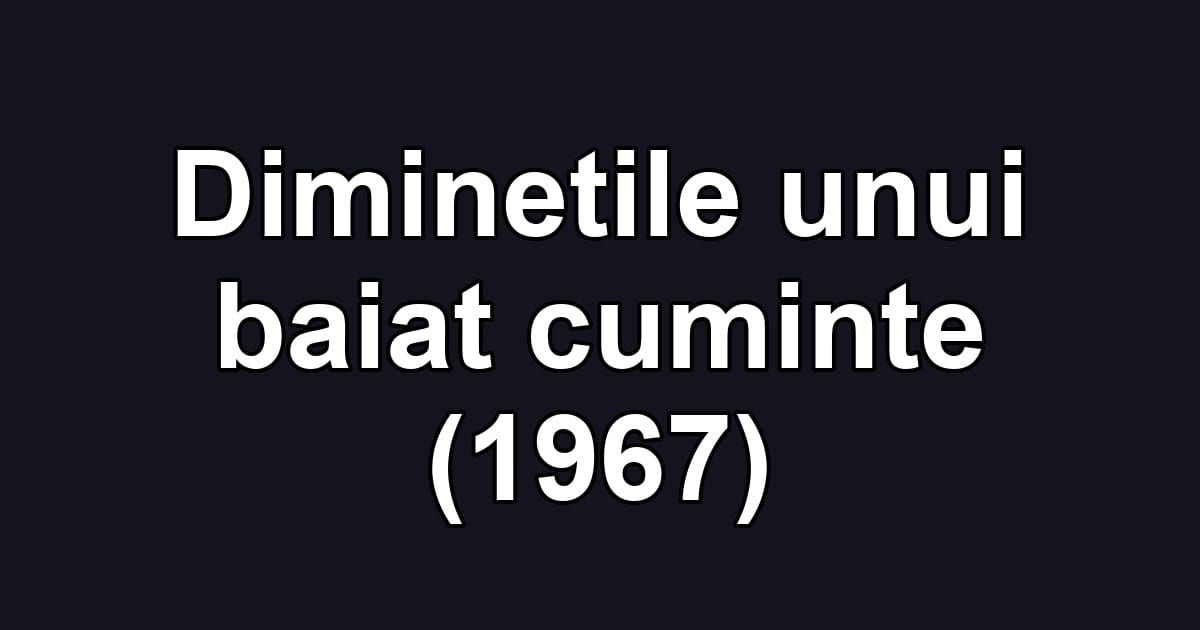 Diminetile unui baiat cuminte (1967)