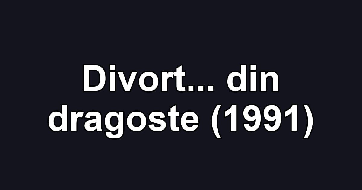 Divort... din dragoste (1991)