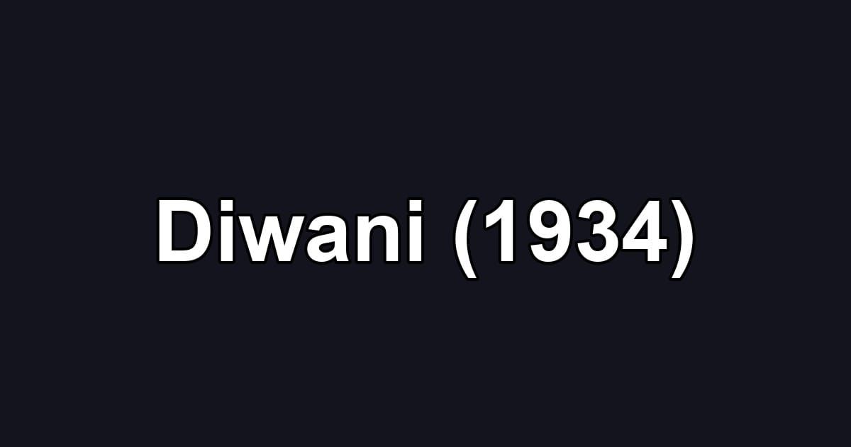 Diwani (1934)