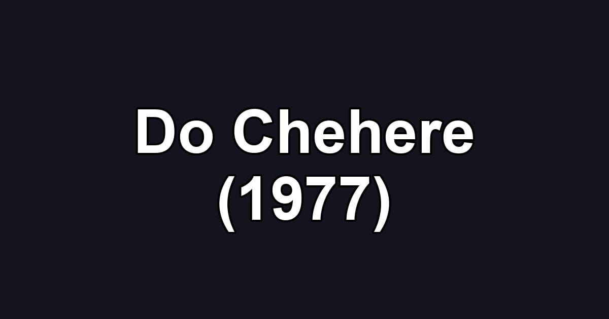Do Chehere (1977)