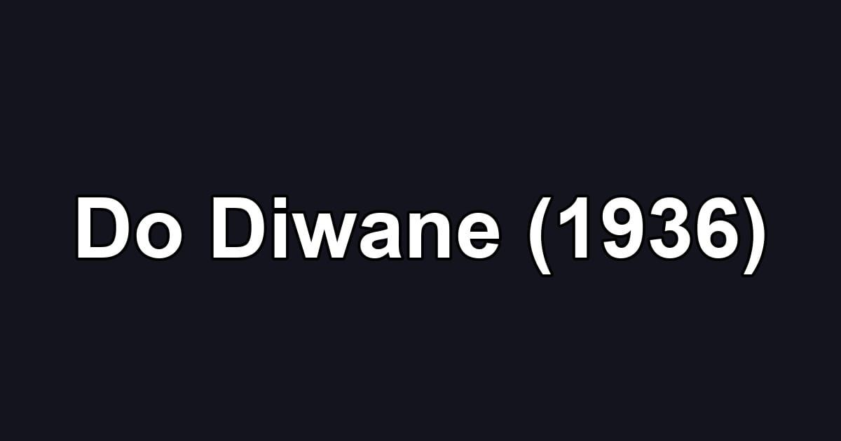 Do Diwane (1936)