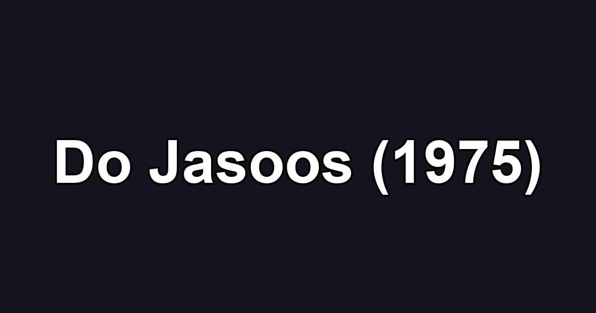 Do Jasoos (1975)
