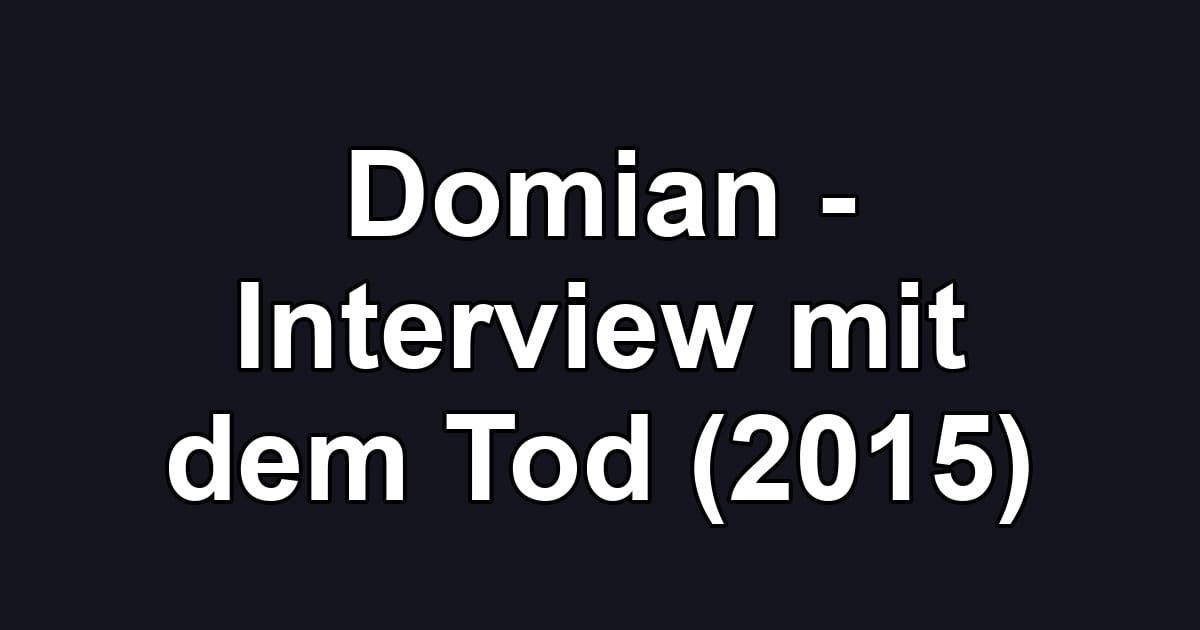 Domian - Interview mit dem Tod (2015)