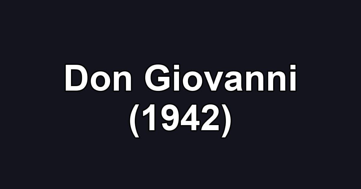 Don Giovanni (1942)