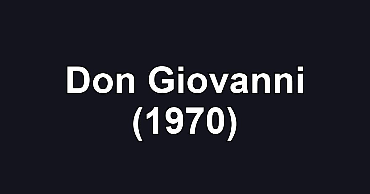 Don Giovanni (1970)