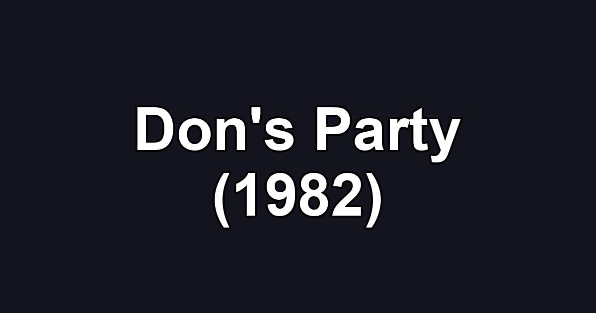 Don's Party (1982)
