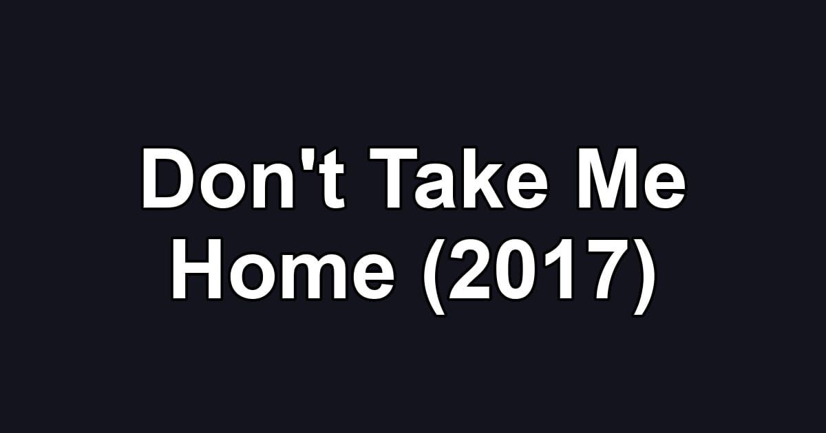 Don't Take Me Home (2017)