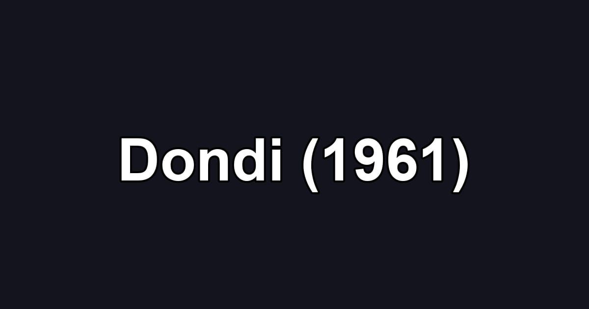 Dondi (1961)