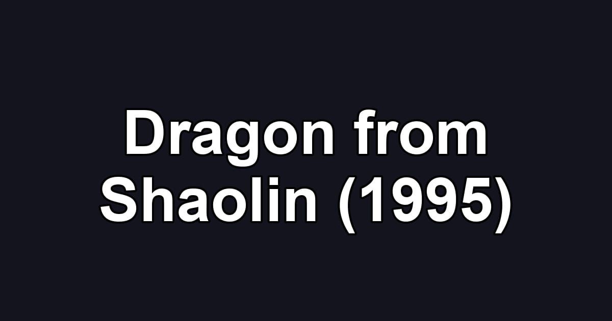 Dragon from Shaolin (1995)