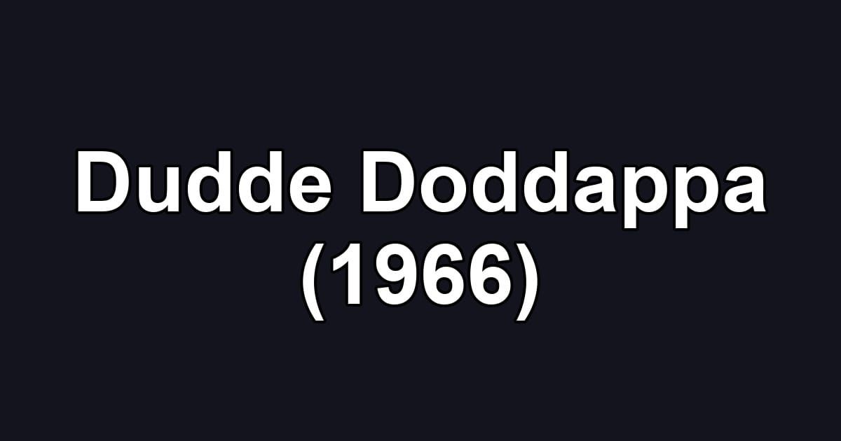 Dudde Doddappa (1966)