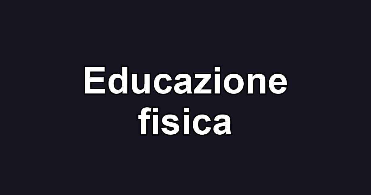 Educazione fisica
