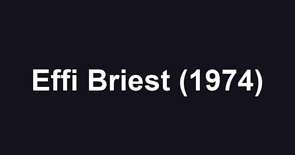 Effi Briest (1974)
