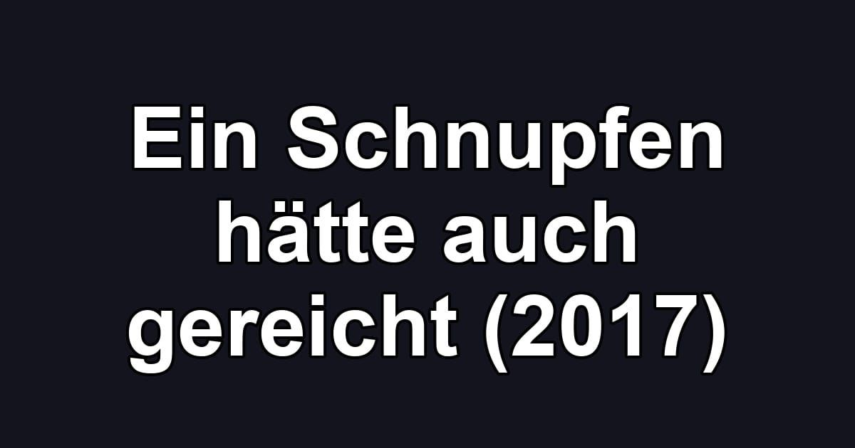 Ein Schnupfen hätte auch gereicht (2017)