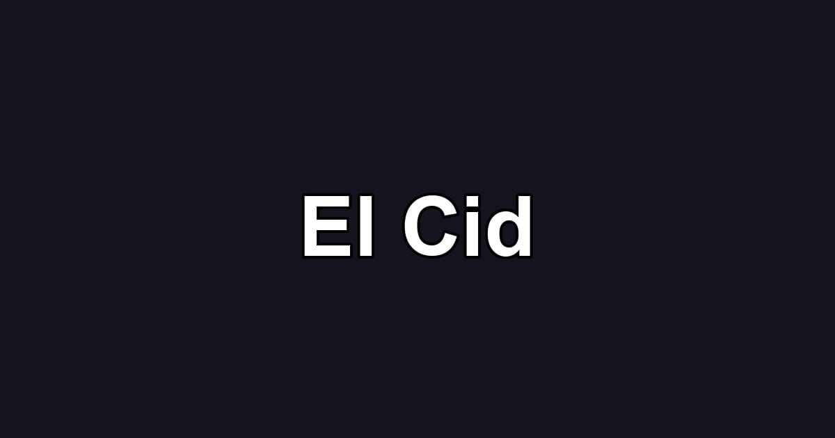 El Cid