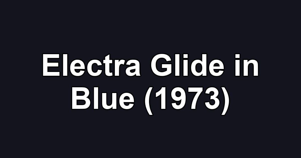Electra Glide in Blue (1973)