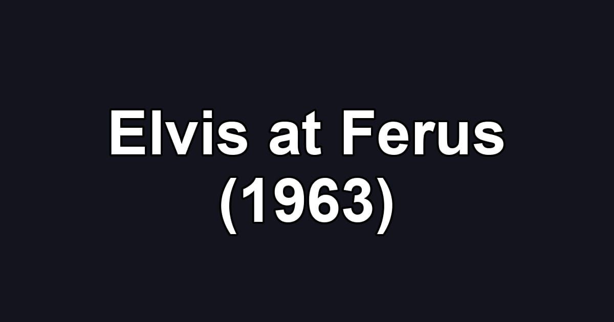 Elvis at Ferus (1963)